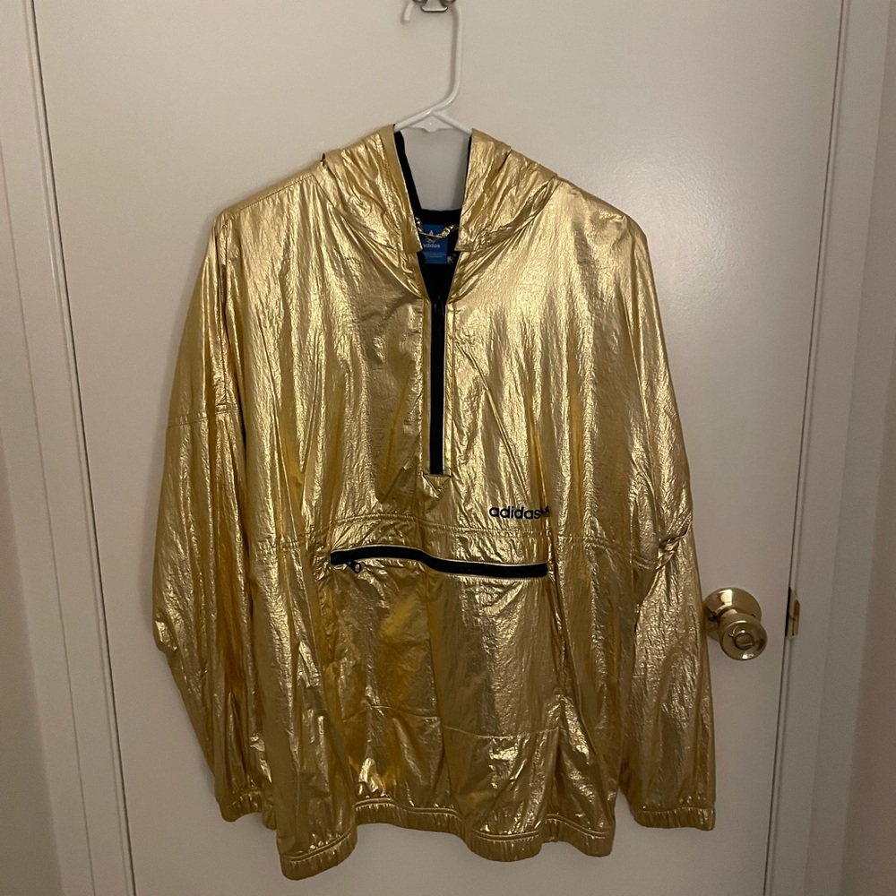 Adidas Metallic Gold Pullover Jacket - image 1